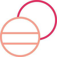 biljard boll ikon i rosa linje konst. vektor