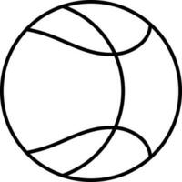 Basketball Symbol im schwarz Linie Kunst. vektor