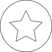 schwarz Gliederung Star Bewertung Symbol auf Weiß Hintergrund. vektor