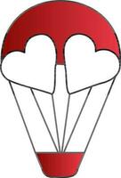 heiß Luft Ballon Symbol im rot und Weiß Farbe. vektor