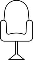 illustration av soffa ikon i tunn linje konst. vektor
