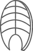 lax biff ikon eller symbol i svart linje konst. vektor