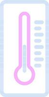 Thermometer Symbol oder Symbol im Blau und Rosa Linie Kunst. vektor