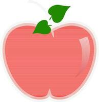 platt skinande illustration av ett äpple. vektor