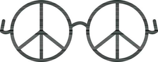 Frieden Symbol mit Goggle Stil. vektor