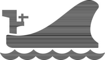 illustration av en båt i platt stil. vektor