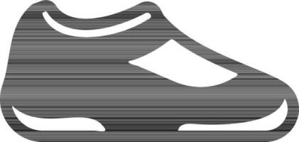 svart och vit skor ikon i platt stil. vektor