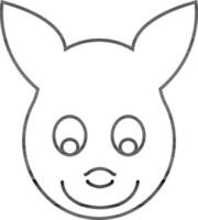pikachu i svart linje konst illustration. vektor