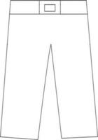 Linie Kunst Illustration von Hose oder keuchen Symbol. vektor