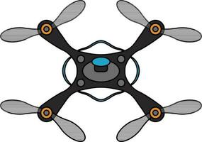 grau und Orange Drohne Kamera. vektor