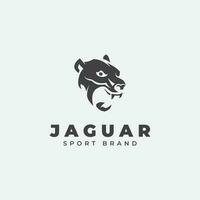 Sport Logo Design, mit ein schwarz Jaguar Kopf Symbol vektor