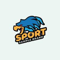 sport logotyp design, med ett örnens huvud symbol vektor