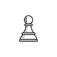 pantsätta schack ikon isolerat på vit bakgrund vektor
