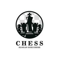 Schach Logo Design Vektor Illustration