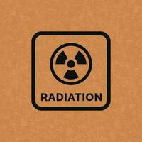 Strahlung Verpackung Kennzeichen Symbol Symbol Vektor