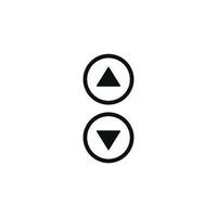 Aufzug Aufzug Taste Symbol Symbol isoliert auf Weiß Hintergrund vektor