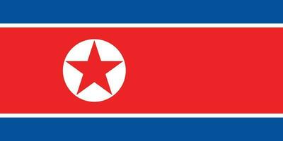 Flagge von Norden Korea.national Flagge von Norden Korea vektor