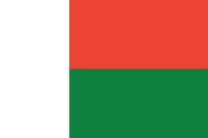 Flagge von madagaskar.national Flagge von Madagaskar vektor