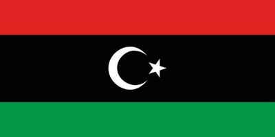 Flagge von libyen.national Flagge von Libyen vektor