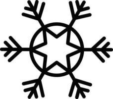 Schneeflocke Symbol im Linie Kunst. vektor