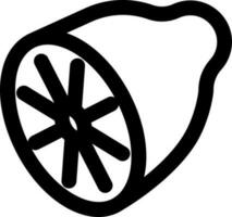 Zitrone Scheibe Symbol im dünn Linie Kunst. vektor