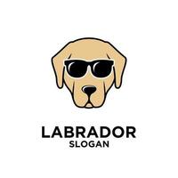 Labrador Retriever Hundekopf verwendet Sonnenbrille Logo Icon Design vektor