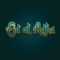 eid al Adha 3d text vektor