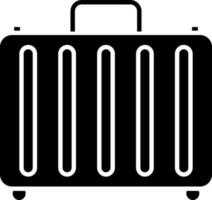 Illustration von Koffer Symbol im schwarz und Weiß Farbe. vektor