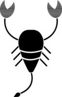 Skorpion Tierkreis Zeichen im Glyphe Stil. vektor
