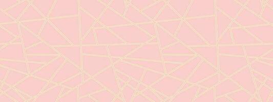 Rosa Banner Hintergrund mit geometrisch nahtlos Muster Linie Farbe Gold Design. Vektor Illustration. eps10