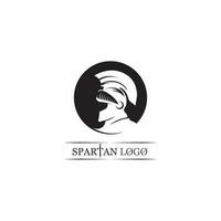 spartanische Helm Logo Vorlage vektor