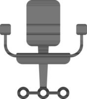 schwarz Büro Stuhl im eben Stil. vektor