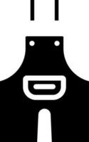 övergripande eller dungaree ikon i svart och vit Färg. vektor