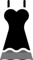 ärmellos Kleid Symbol im schwarz und Weiß Farbe. vektor