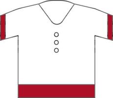 isoliert T-Shirt Symbol im rot und Weiß Farbe. vektor