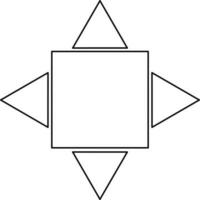 platt stil svart linje konst geometrisk element. vektor