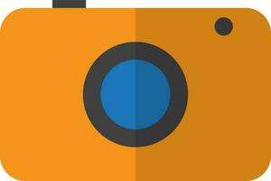 Orange Farbe von Kamera Symbol zum Erfassung Bild mit Hälfte Schatten. vektor