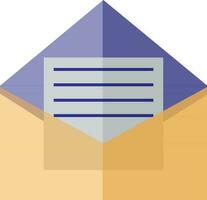 kuvert ikon med brev i halv skugga för kontor begrepp. vektor
