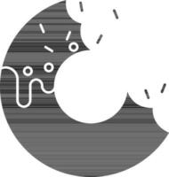 Illustration von Krapfen Symbol im schwarz und Weiß Farbe. vektor