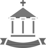 arkeologisk eller kyrka ikon i glyf stil. vektor