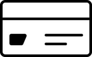 Zahlung Karte Symbol im schwarz und Weiß Farbe. vektor