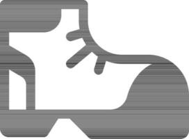schwarz und Weiß Illustration von Schuhe Symbol. vektor