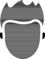 Glyphe Stil gesichtslos Mann Symbol auf Weiß Hintergrund. vektor