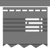 papper mottagande eller faktura ikon i svart och vit Färg. vektor