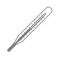 Thermometer einfach Symbol Design Illustration mit Rahmen vektor