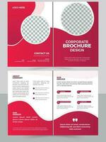 flersida professionell företags- företag broschyr eller häfte mall, företag Rapportera, 8 sidor broschyr design. fri vektor