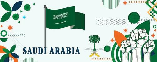 Saudi Arabien National Tag Banner Design Vektor eps