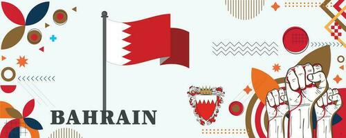 bahrain nationell dag baner design vektor eps