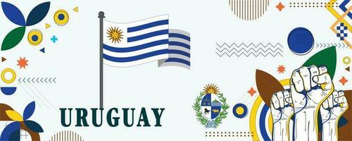 Uruguay National Tag Banner Design Vektor eps