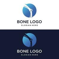 ben eller ortopedisk logotyp mall design för ben vård och ben hälsa. vektor